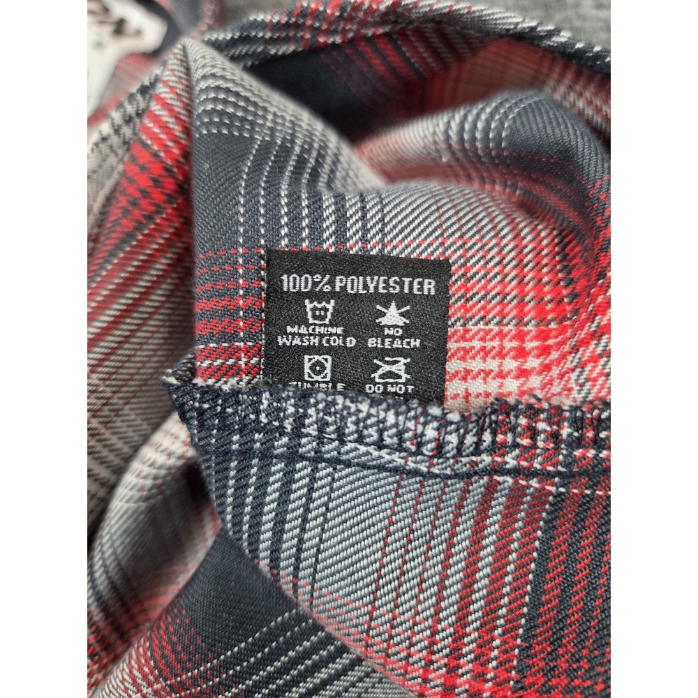 Dixxon Equalizer Flannel Shirt Womens Medium Red / Gray Plaid - Picture 9 of 9